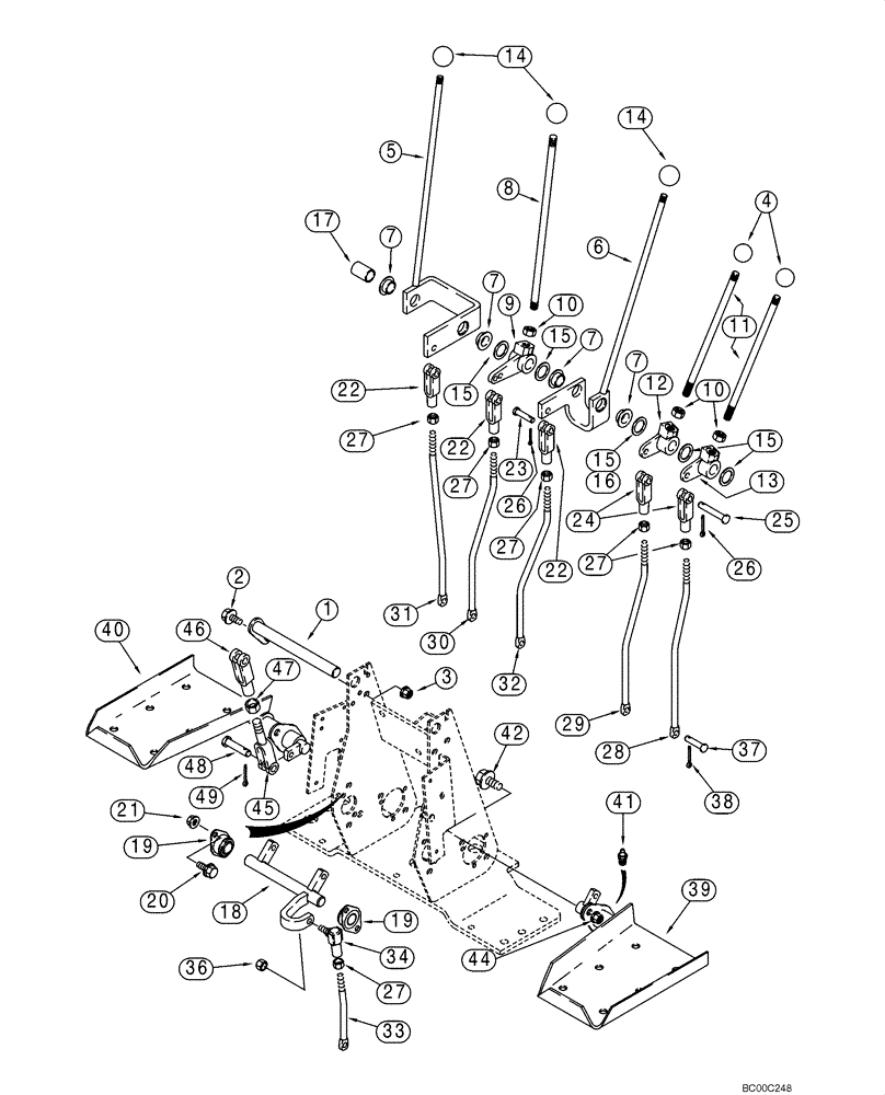 Схема запчастей Case 580M - (09-13) - CONTROLS - BACKHOE, WITH FOOT SWING (09) - CHASSIS/ATTACHMENTS