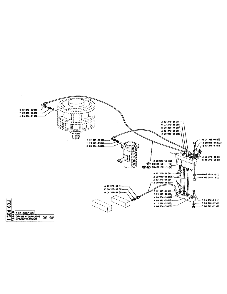 Схема запчастей Case 160CL - (125) - HYDRAULIC CIRCUIT (07) - HYDRAULIC SYSTEM