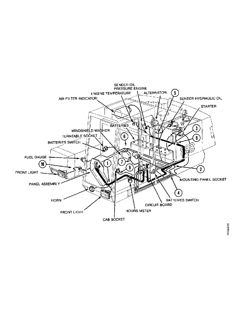 Схема запчастей Case 888 - (1-38) - PICTORIAL INDEX, ELECTRICAL SYSTEM (00) - PICTORIAL INDEX