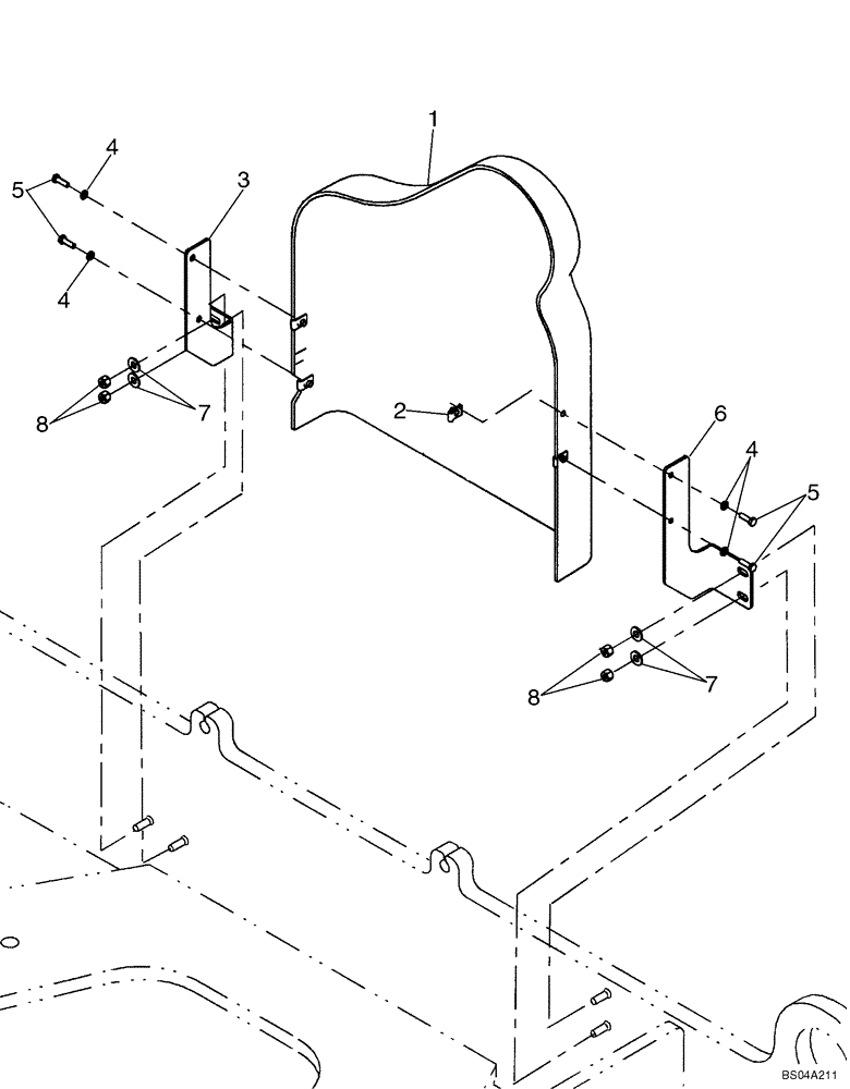 Схема запчастей Case 721D - (09-46A) - COVERS - DRIVE BELT (WITH AIR CONDITIONING) (09) - CHASSIS