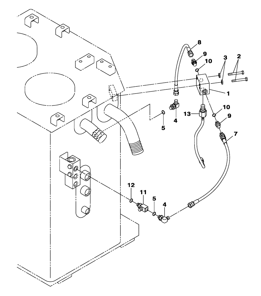 Схема запчастей Case CX350C - (08-001[02]) - HYDRAULIC RESERVOIR - OPTIONAL (08) - HYDRAULICS