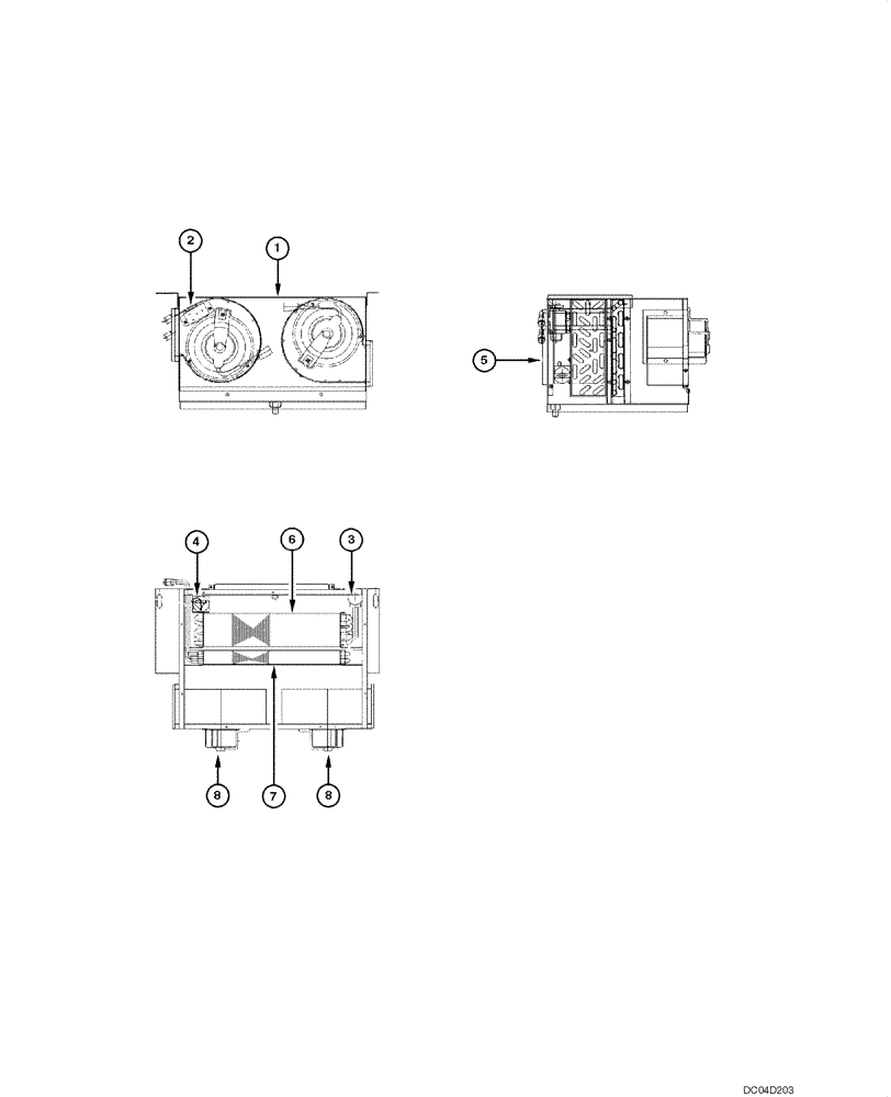 Схема запчастей Case 885 - (09.47[00]) - AIR CONDITIONING - EVAPORATOR MOUNTING (09) - CHASSIS