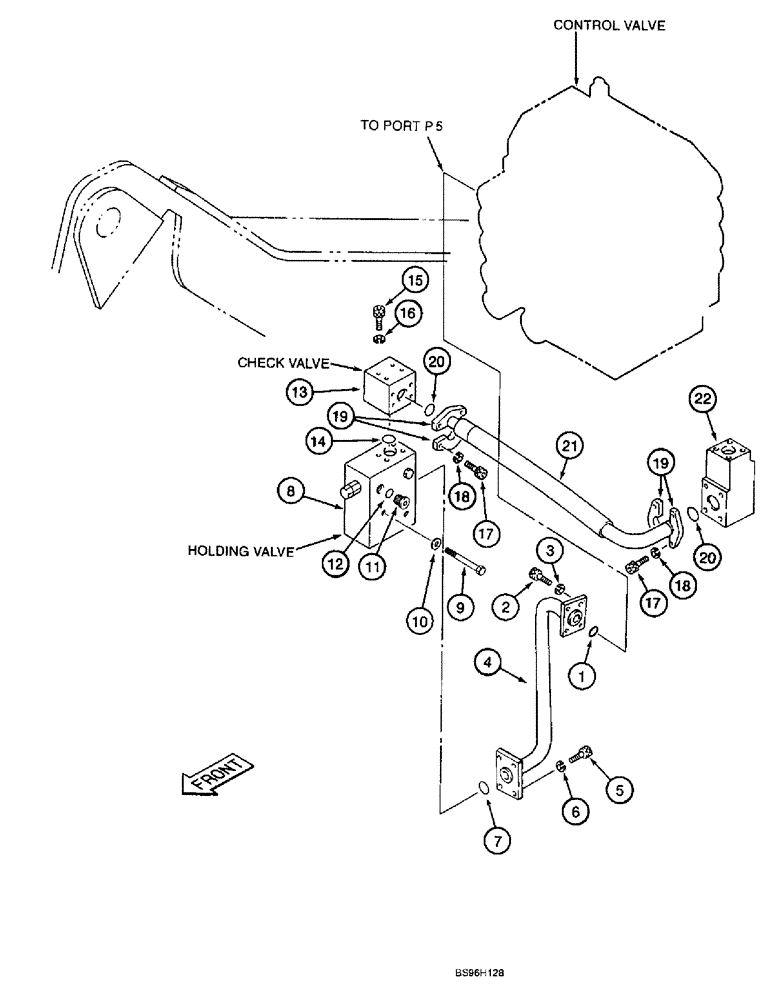 Схема запчастей Case 9060B - (8-174) - DOUBLE ACTION AUXILIARY EQUIPMENT OPTION, DUAL FLOW LINES (08) - HYDRAULICS