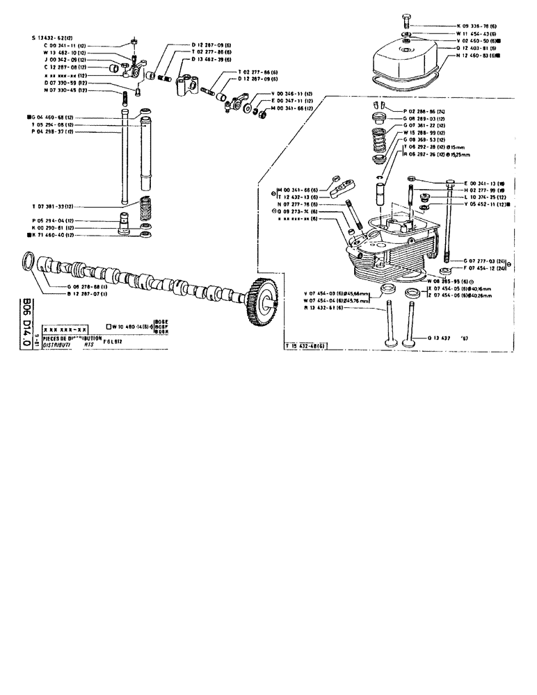 Схема запчастей Case 90BCL - (133) - DISTRIBUTION RTS F6L 912 (01) - ENGINE