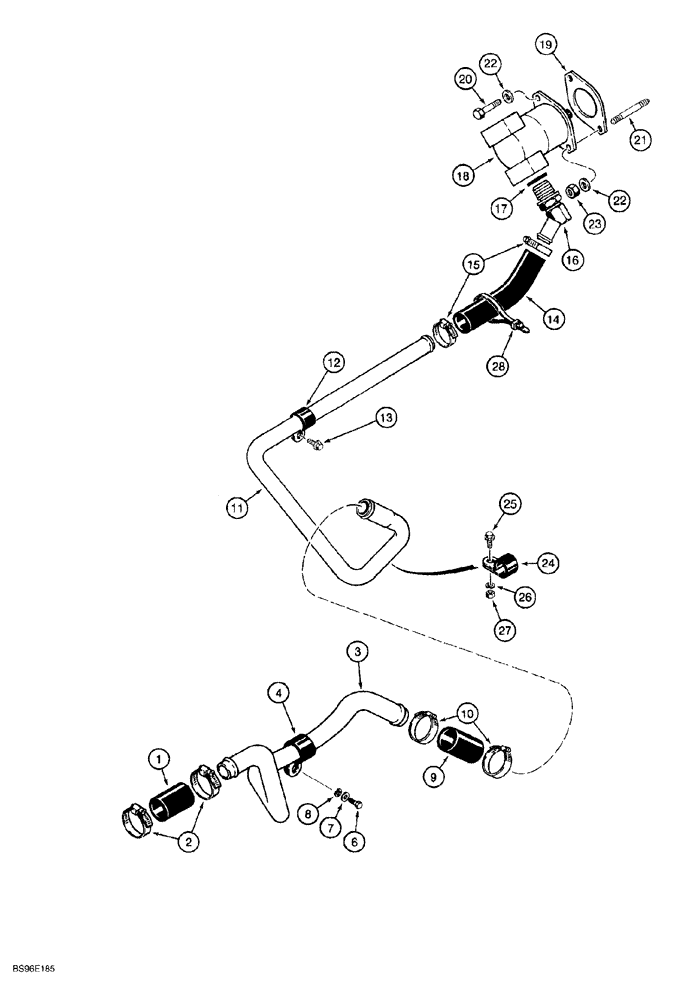 Схема запчастей Case 650G - (8-06) - EQUIPMENT HYDRAULIC CIRCUIT - RESERVOIR TO PUMP (08) - HYDRAULICS