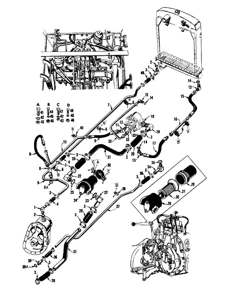 Схема запчастей Case 750 - (070) - HYDRAULICS - FILTER, TUBING, HOSES & FITTINGS (07) - HYDRAULIC SYSTEM