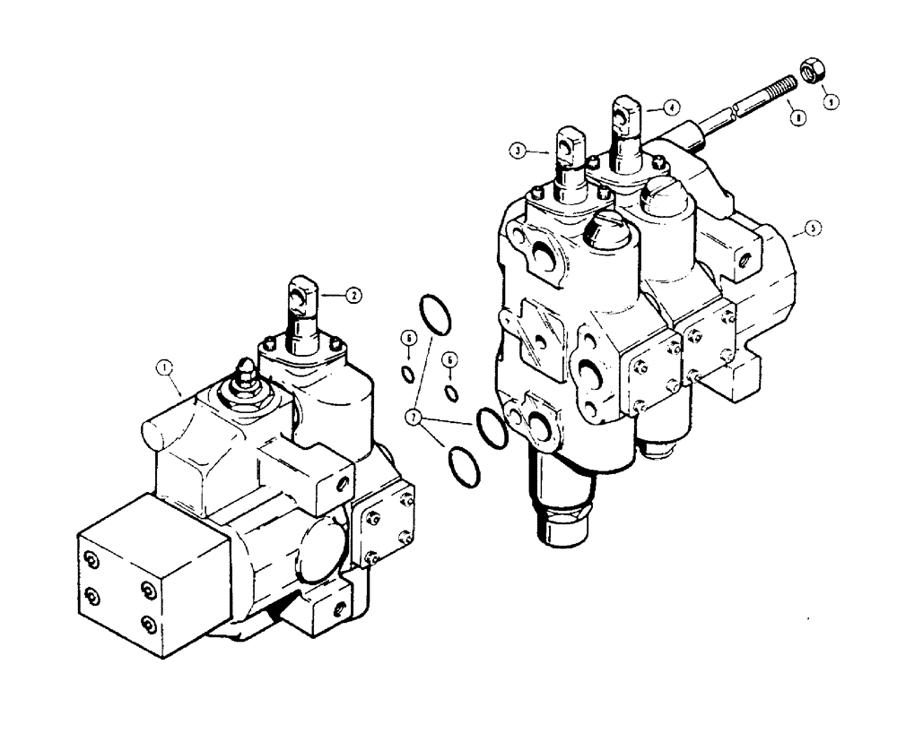 Схема запчастей Case 1450 - (292[1]) - R40275 3 SPOOL VALVE TILT DOZER WITH RIPPER (08) - HYDRAULICS