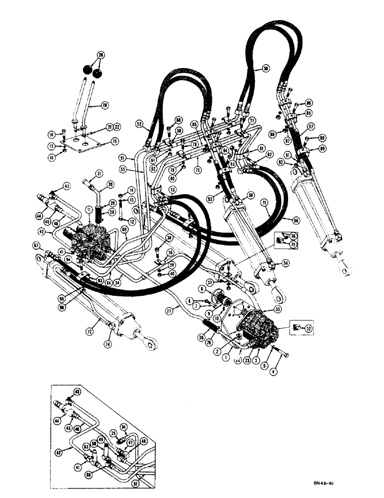 Схема запчастей Case 400 - (200) - LOADER HYDRAULICS, (USED UP TO SERIAL #3003033) (07) - HYDRAULIC SYSTEM