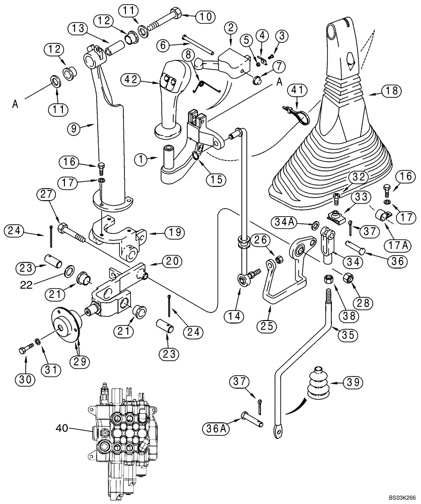 Схема запчастей Case 590SM - (09-02) - CONTROLS - LOADER CLAM (09) - CHASSIS/ATTACHMENTS