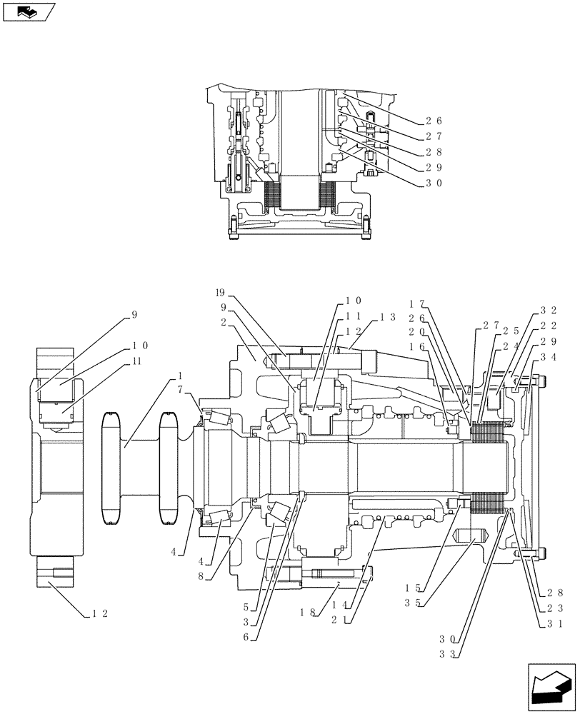 Схема запчастей Case SR200 - (29.353.AD[06]) - MOTOR, REXROTH DRIVE MOTOR 2SPD (SR200-SV300) (29) - HYDROSTATIC DRIVE