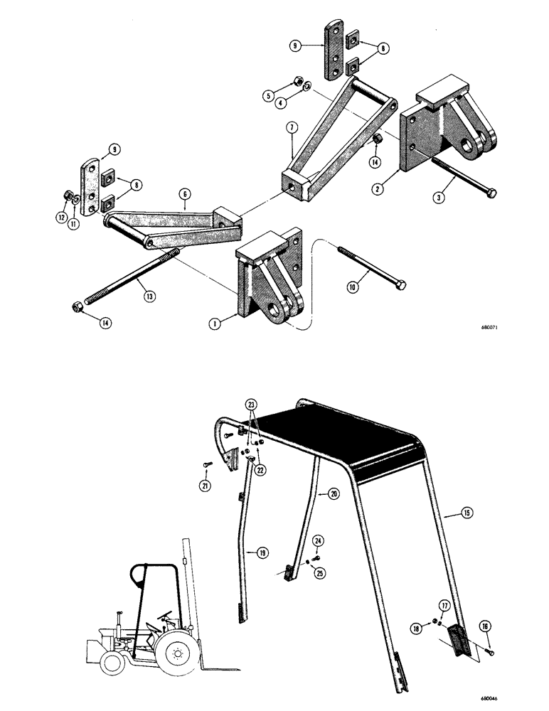 Схема запчастей Case 530 - (06) - TRUSS ROD PARTS (39) - FRAMES AND BALLASTING