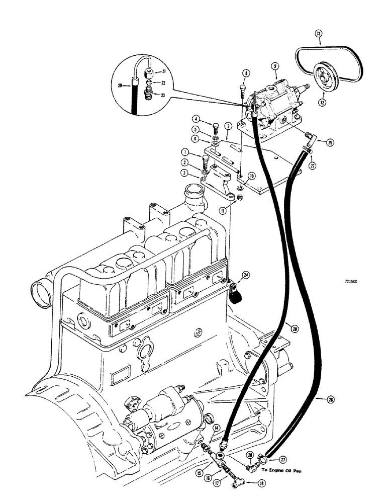 Схема запчастей Case 680CK - (118) - BRAKE SYSTEM, VACUUM PUMP AND LUBRICATION LINES (33) - BRAKES & CONTROLS