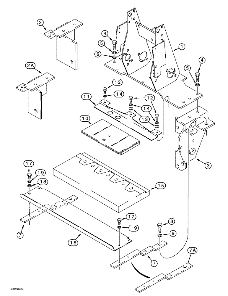 Схема запчастей Case 590SL - (9-018) - BACKHOE CONTROL TOWER SUPPORT AND SEALS (09) - CHASSIS/ATTACHMENTS