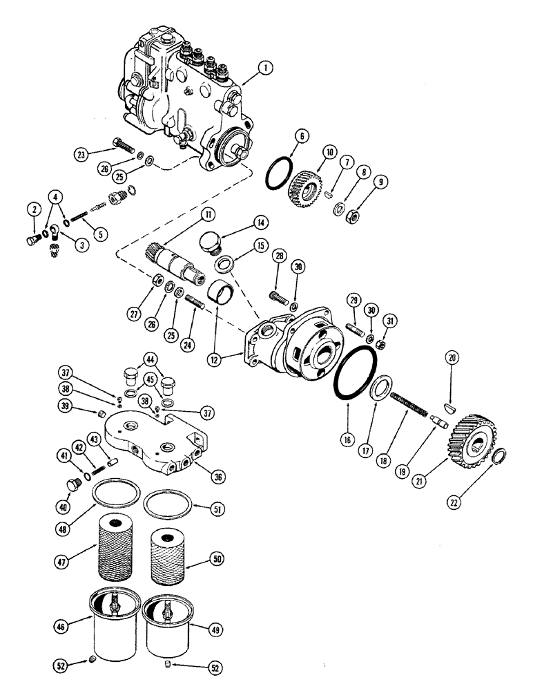 Схема запчастей Case 680CK - (048) - FUEL INJECTION PUMP AND DRIVE, (267) DIESEL ENGINE, FUEL 