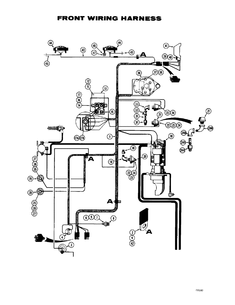 Схема запчастей Case 780 - (102) - ELECTRICAL SYSTEM, FRONT WIRING HARNESS (04) - ELECTRICAL SYSTEMS