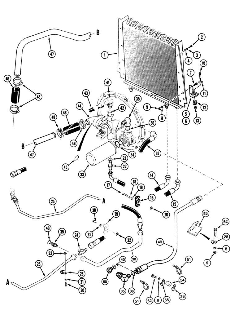 Схема запчастей Case 580SK - (6-02) - SHUTTLE COOLING SYSTEM (06) - POWER TRAIN