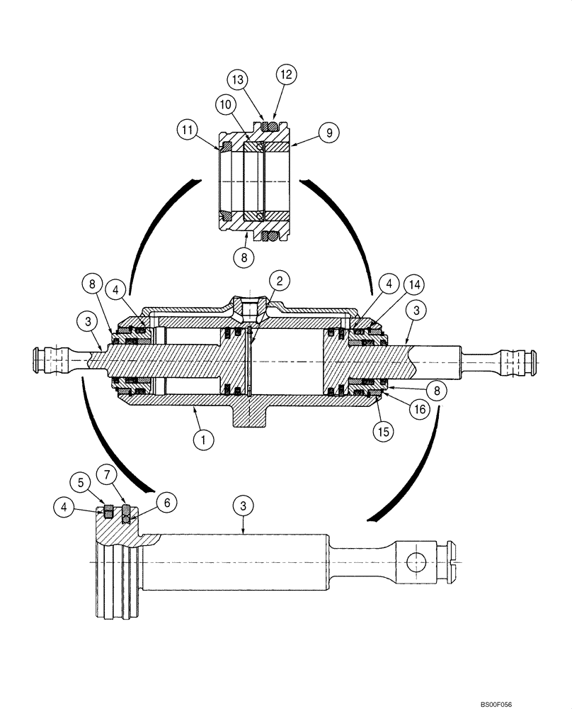 Схема запчастей Case 580SM - (08-32) - 87423867 CYLINDER ASSY - COUPLER, BACKHOE BUCKET (08) - HYDRAULICS