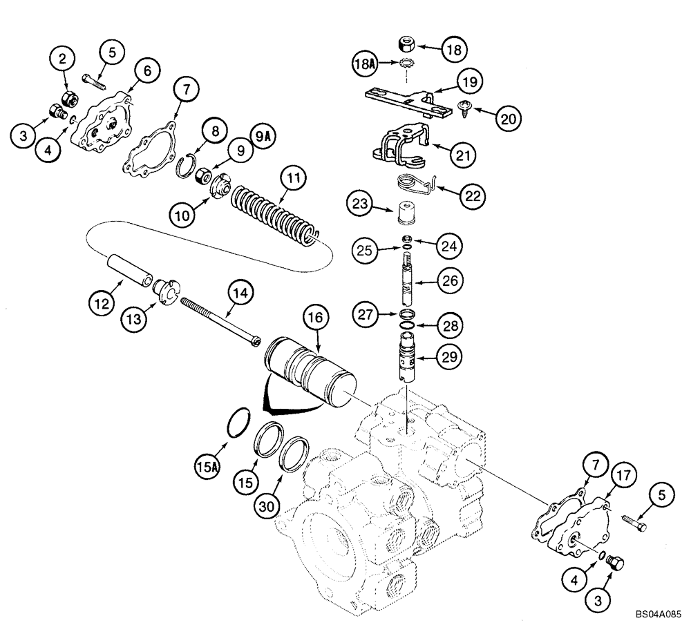 Схема запчастей Case 40XT - (06-12) - PUMP, TANDEM (REAR) 404281A1 (06) - POWER TRAIN