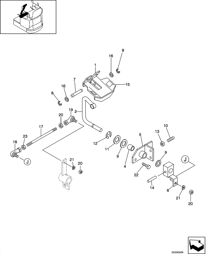 Схема запчастей Case CX14 - (09-18[00]) - CONTROL, PEDAL, OPTIONAL (09) - CHASSIS/ATTACHMENTS