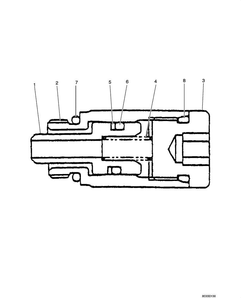 Схема запчастей Case CX36 - (08-64[00]) - VALVE ASSY - BLEEDER (08) - HYDRAULICS