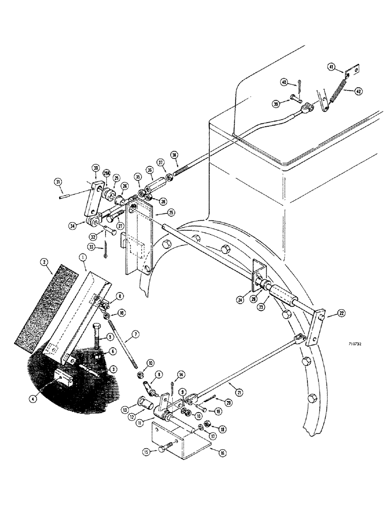 Схема запчастей Case 680CK - (060) - ENGINE CONTROLS, ACCELERATOR PEDAL AND LINKAGE (10) - ENGINE