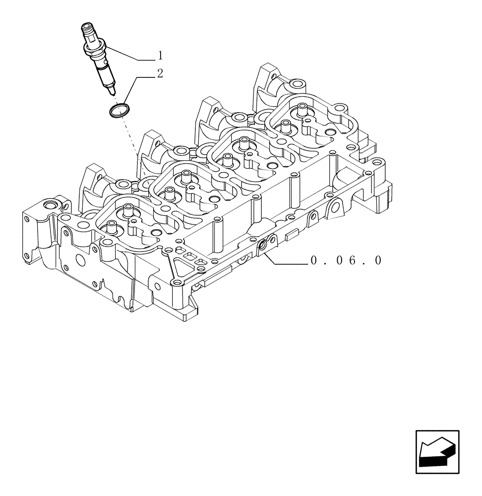 Схема запчастей Case TX1055 - (0.14.0[02]) - INJECTION EQUIPMENT - INJECTOR (10) - ENGINE