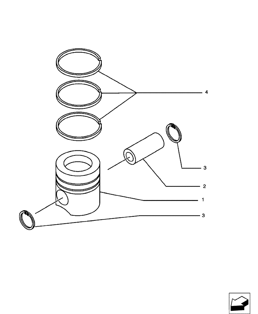 Схема запчастей Case 580SM - (10.105.01) - PISTONS (10) - ENGINE