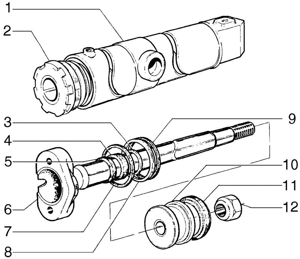 Схема запчастей Case 845B - (08-56[01]) - MOLDBOARD LIFT CYLINDER (08) - HYDRAULICS