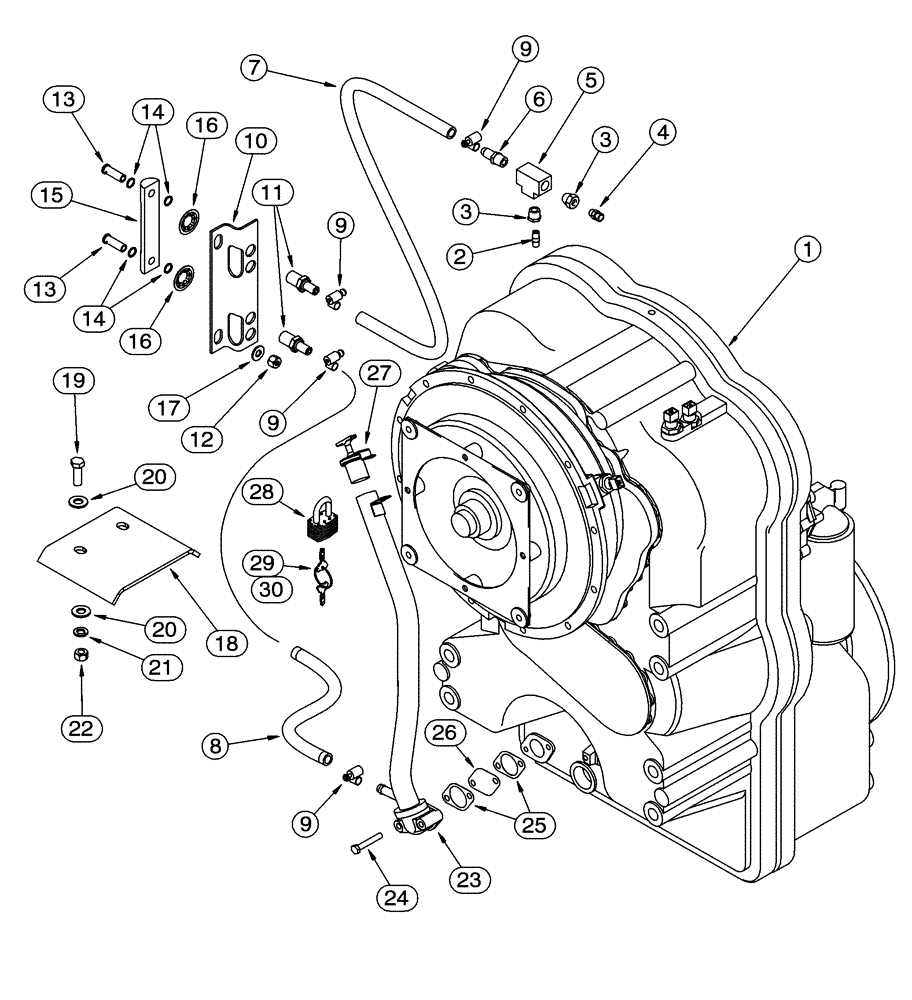 Схема запчастей Case 721C - (06-03) - TRANSMISSION FILL TUBE - GAUGE, SIGHT (06) - POWER TRAIN