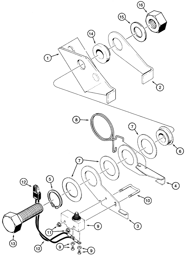 Схема запчастей Case TF300B - (04-03) - SWITCH ASSY NEUTRAL START ASSY (04) - ELECTRICAL SYSTEMS