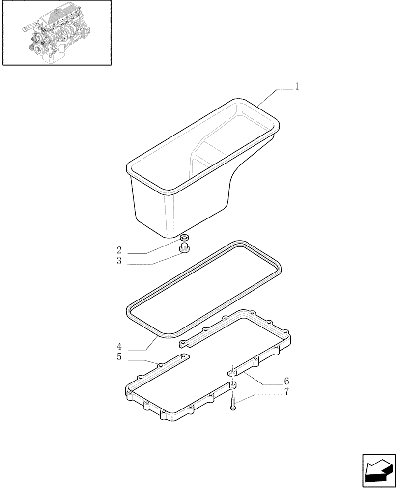 Схема запчастей Case F3AE0684G B001 - (0.04.2[01]) - OIL SUMP & RELATED PARTS (500386948) 