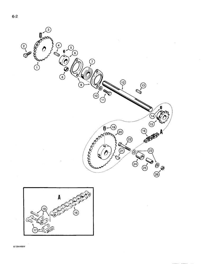 Схема запчастей Case TL100 - (6-02) - GROUND DRIVE (06) - POWER TRAIN