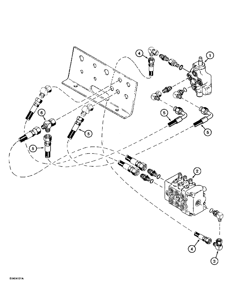 Схема запчастей Case 860 - (8-129C) - CRUMBER HYDRAULIC CIRCUIT FOR QUAD OPTIONS (08) - HYDRAULICS