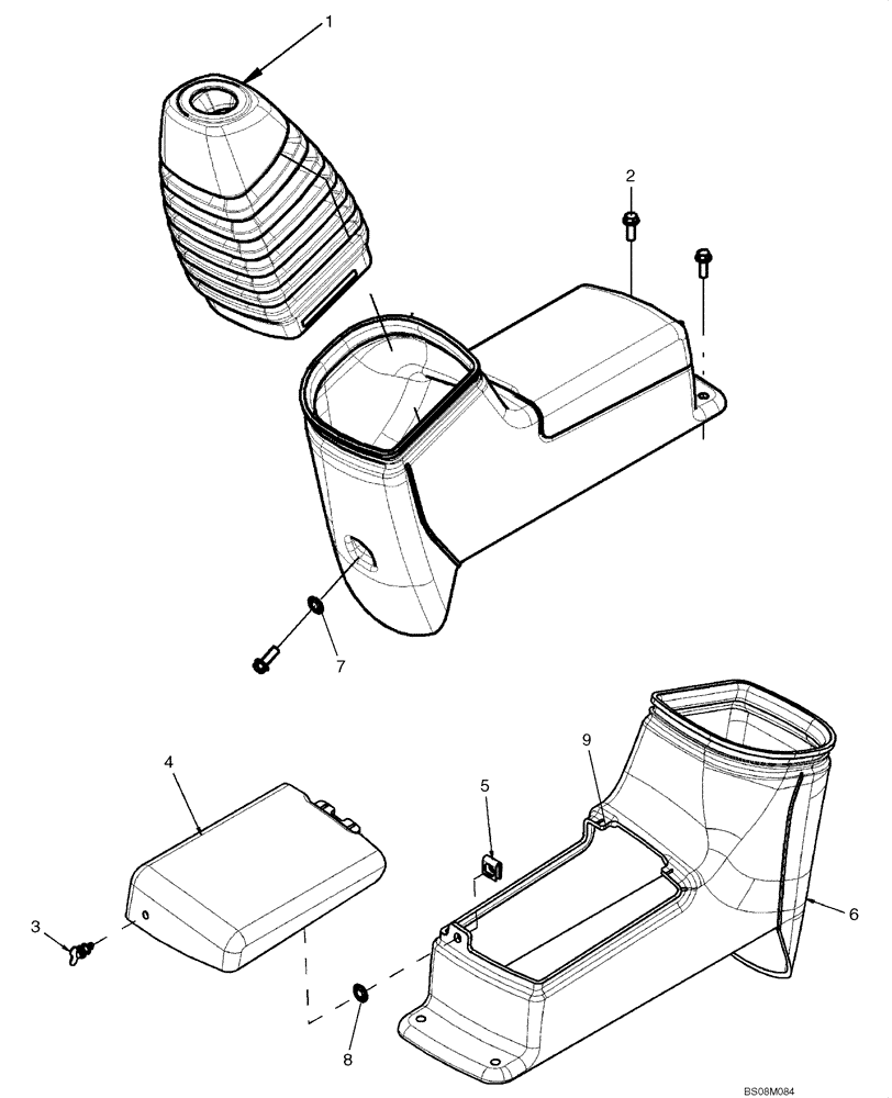 Схема запчастей Case 410 - (09-15) - CONSOLE - LH (09) - CHASSIS