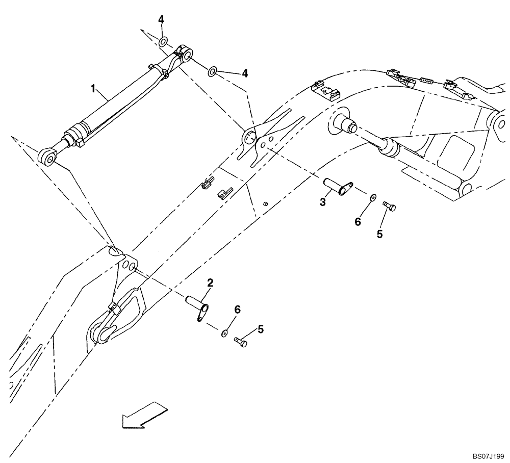 Схема запчастей Case CX130B - (09-39) - ARM CYLINDER - MOUNTING - LONG (09) - CHASSIS/ATTACHMENTS