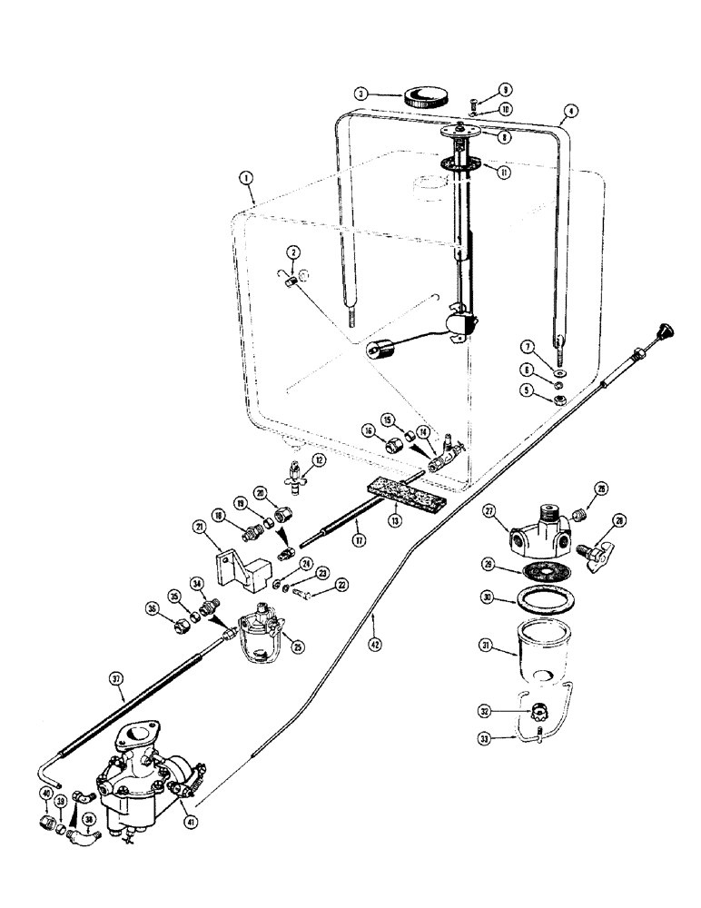 Схема запчастей Case W10B - (046) - FUEL TANK, GAS ENGINE (03) - FUEL SYSTEM