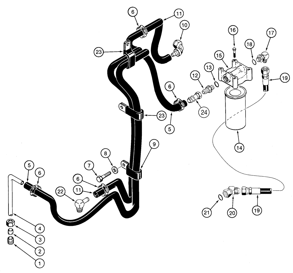 Схема запчастей Case 921C - (03-03) - FUEL LINES - FILTER, FUEL (03) - FUEL SYSTEM