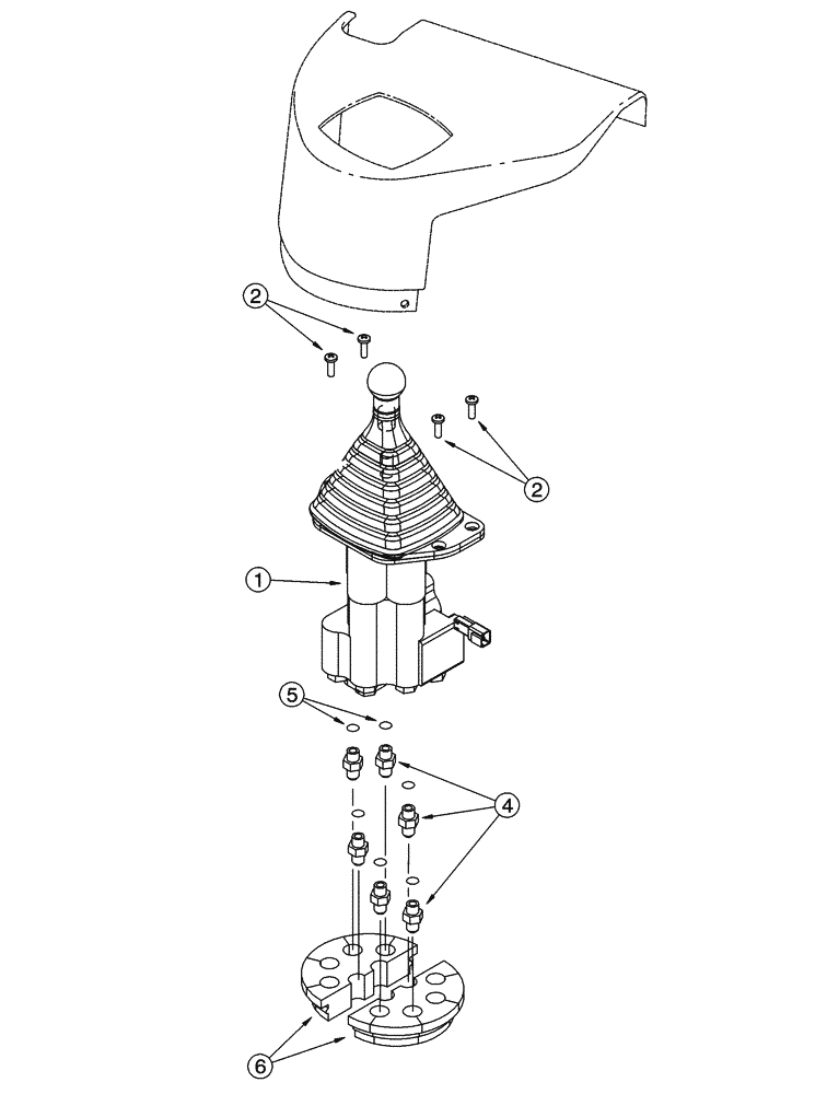 Схема запчастей Case 621C - (08-038) - HYDRAULICS - LOADER CONTROL, REMOTE, SINGLE LEVER WITH TWO SPOOL VALVE, NORTH AMERICA ONLY (08) - HYDRAULICS