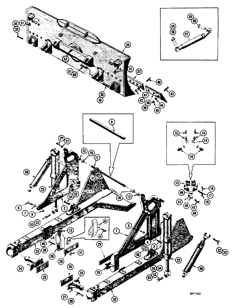 Схема запчастей Case 1000 - (220) - HYDRAULIC CROWN TILT BULLDOZER (05) - UPPERSTRUCTURE CHASSIS