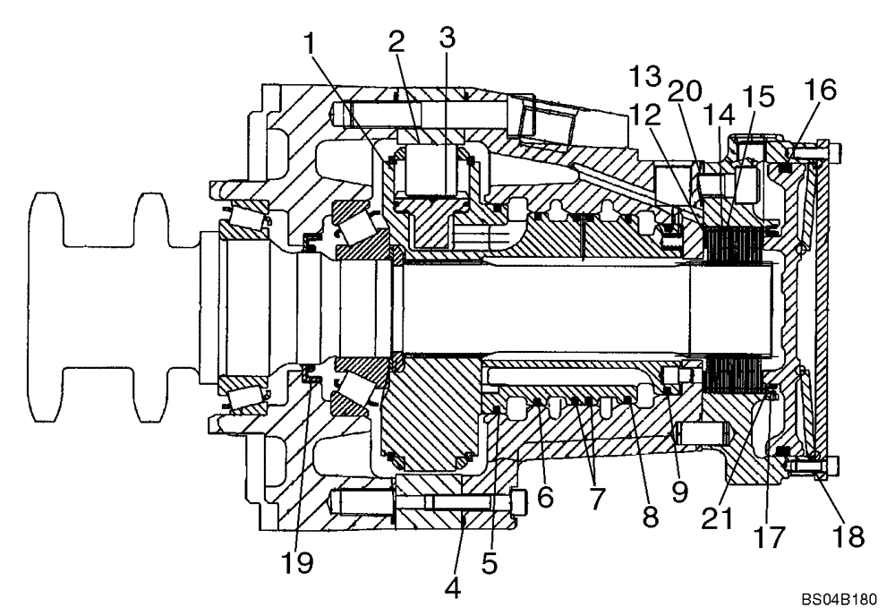 Схема запчастей Case 435 - (06-25) - MOTOR ASSY - TWO SPEED (06) - POWER TRAIN