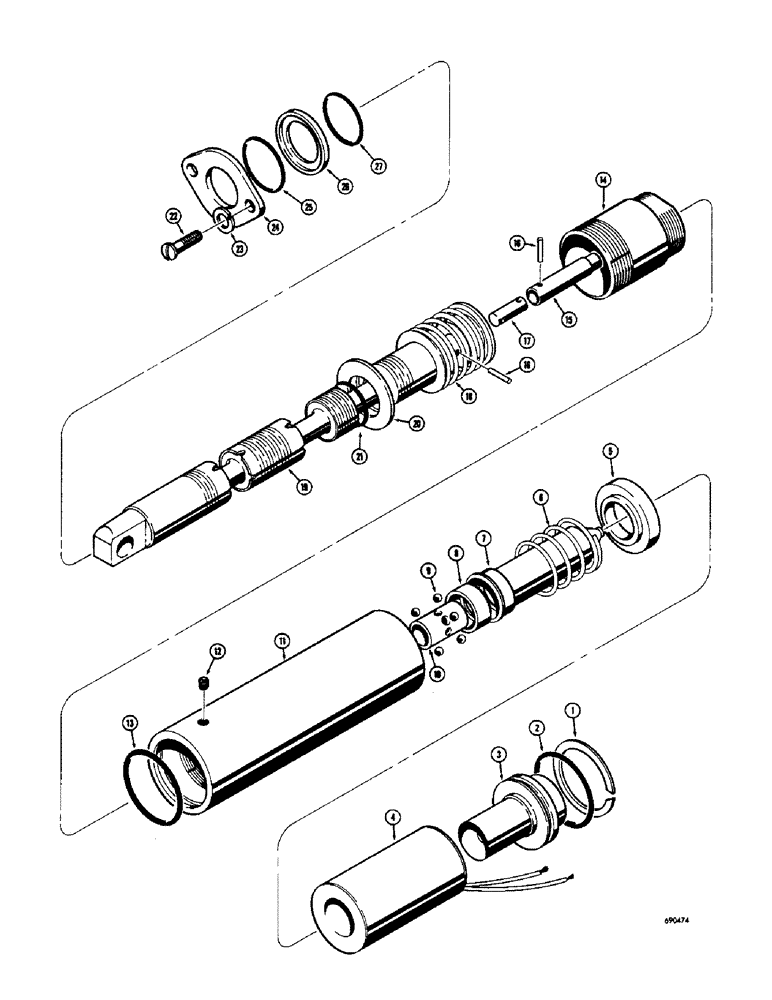 Схема запчастей Case W8C - (234) - LOADER TILT SPOOLS DOUBLE ACTING WITH SOLENOID, USED ON DIESEL MODELS ONLY (08) - HYDRAULICS