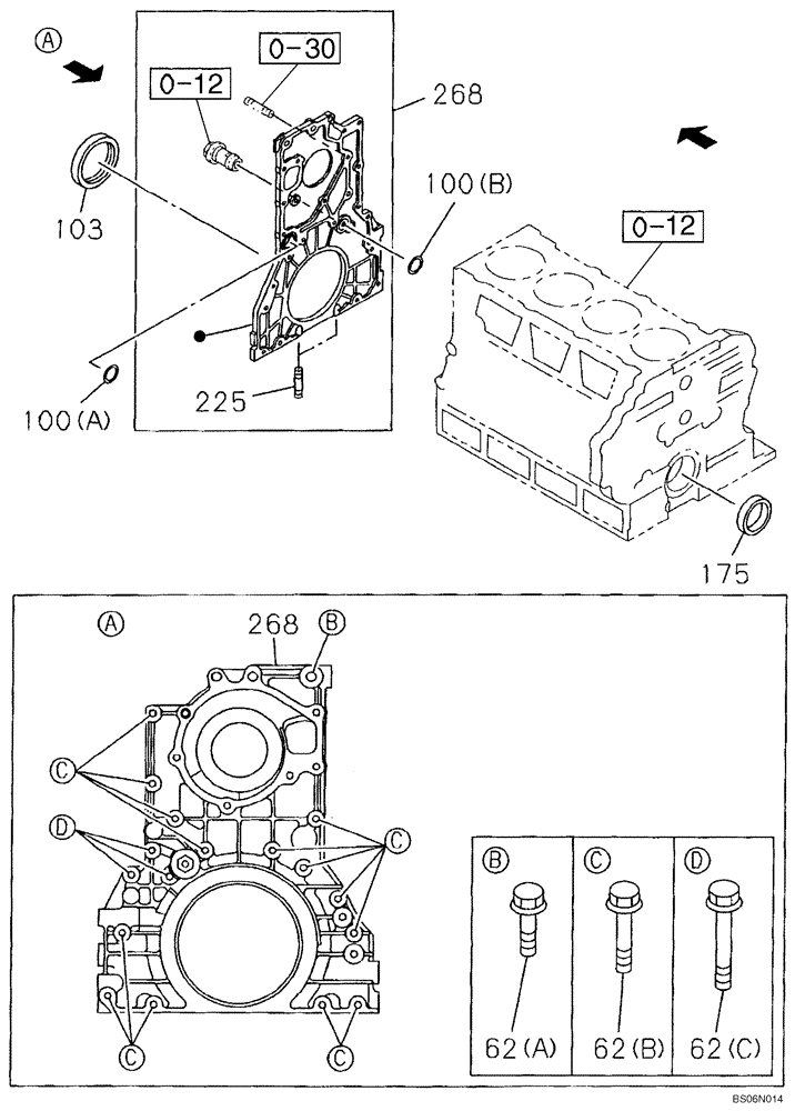 Схема запчастей Case CX225SR - (02-19) - FRONT TIMING GEAR COVER (02) - ENGINE