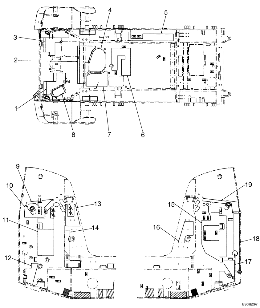 Схема запчастей Case 440 - (09-64A) - NOISE CONTROL (EUROPE) (09) - CHASSIS