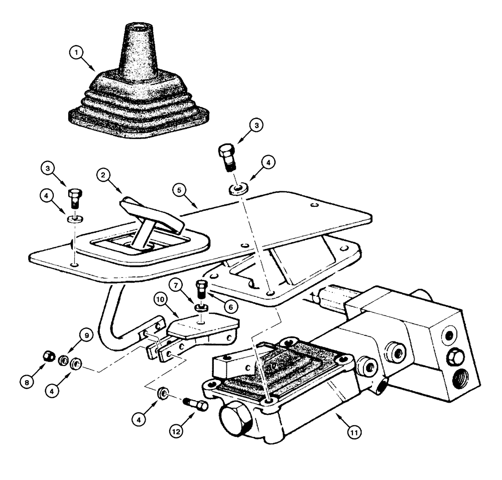 Схема запчастей Case 885 - (07.05[00]) - BRAKE PEDAL (07) - BRAKES