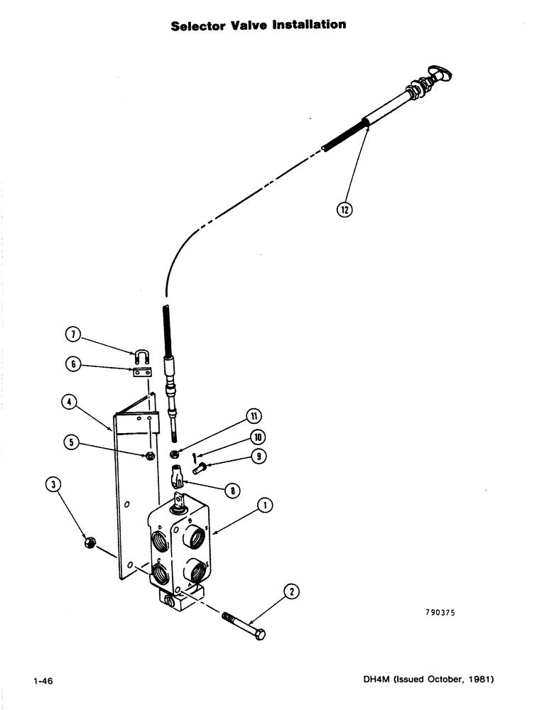 Схема запчастей Case DH4 - (1-46) - SELECTOR VALVE INSTALLATION (35) - HYDRAULIC SYSTEMS