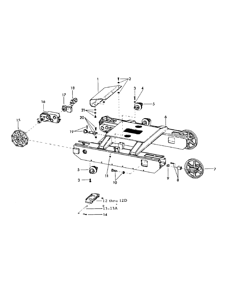 Схема запчастей Case 30EC - (B01) - CRAWLER UNDERCARRIAGE AND ATTACHING PARTS (LESS HYDRAULICS) (04) - UNDERCARRIAGE