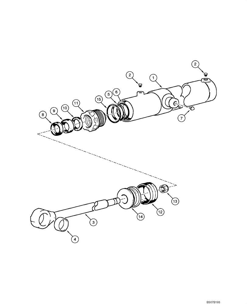 Схема запчастей Case 845 DHP - (08.64[00]) - CYLINDER - RIPPER (08) - HYDRAULICS