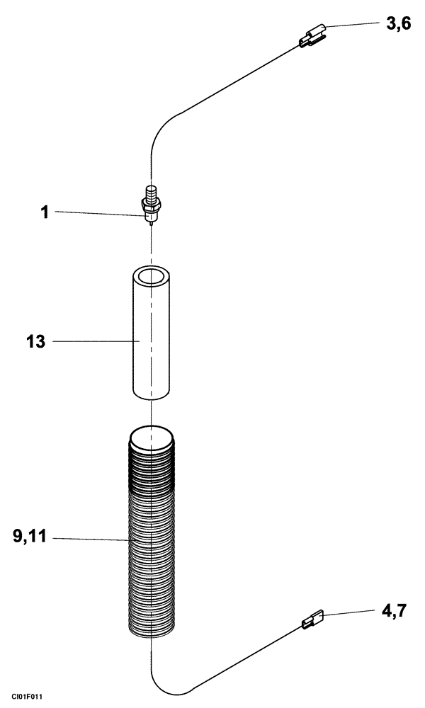 Схема запчастей Case SV210 - (04-006-01[01]) - SIGNAL DIODE, HOOD TILT (GROUP 417) (ND104573) (04) - ELECTRICAL SYSTEMS