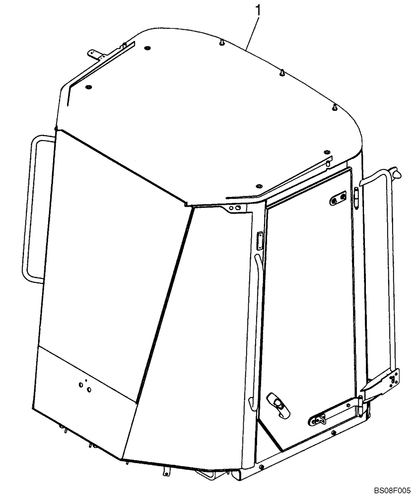 Схема запчастей Case 821E - (09-45) - CAB - STRUCTURE (09) - CHASSIS