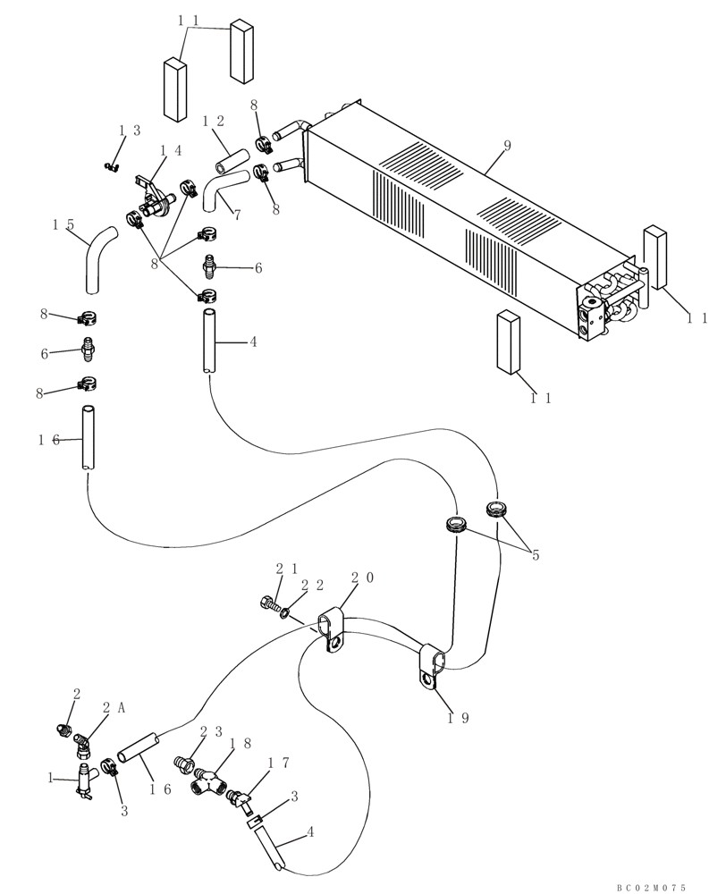 Схема запчастей Case 821C - (09-45) - HEATING SYSTEM (09) - CHASSIS